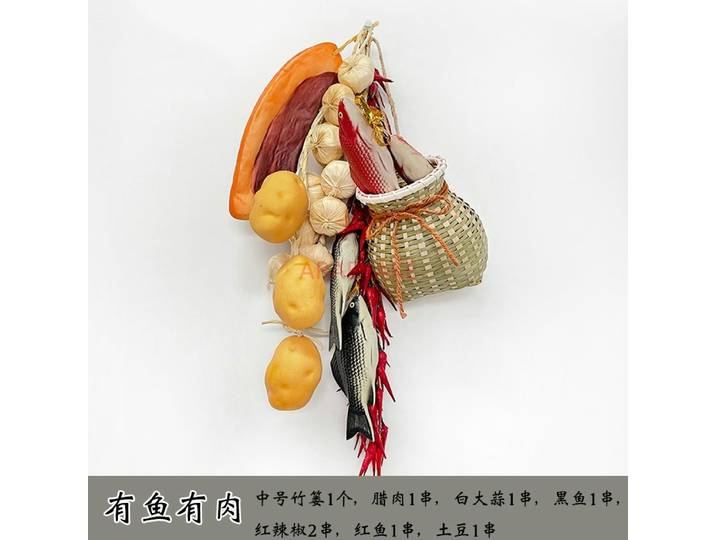 1 ensemble de décoration de ferme, simulation de légumes, faux brochettes de piment, pendentif, accessoires de culture d'ail