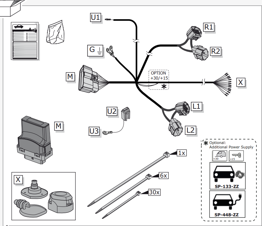 Faisceau spécifique 13 broches pour Maxus eDeliver 3 Plateau