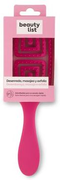 Beauty List Escova de Cabelo Extra Flexível Rosa Escuro 1 un