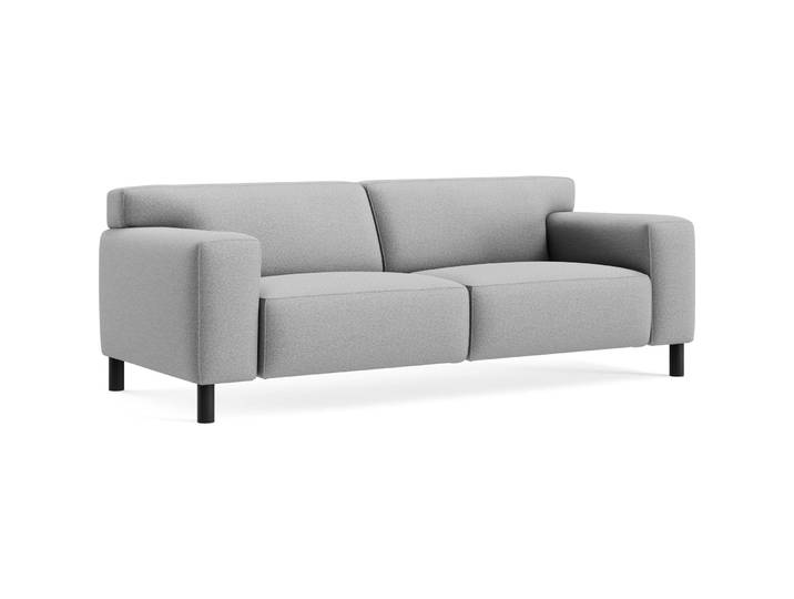 Modernes Sofa Vada Stoff silber B 230 cm T 94 cm - Möbel Konfigurator: Traummöbel individuell zusammenstellen - Sofa