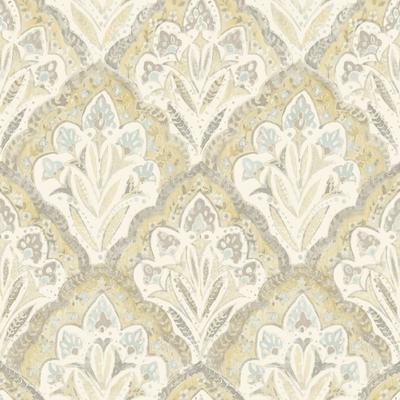 Chesapeake Mimir Mustard Quilted Damask Wallpaper