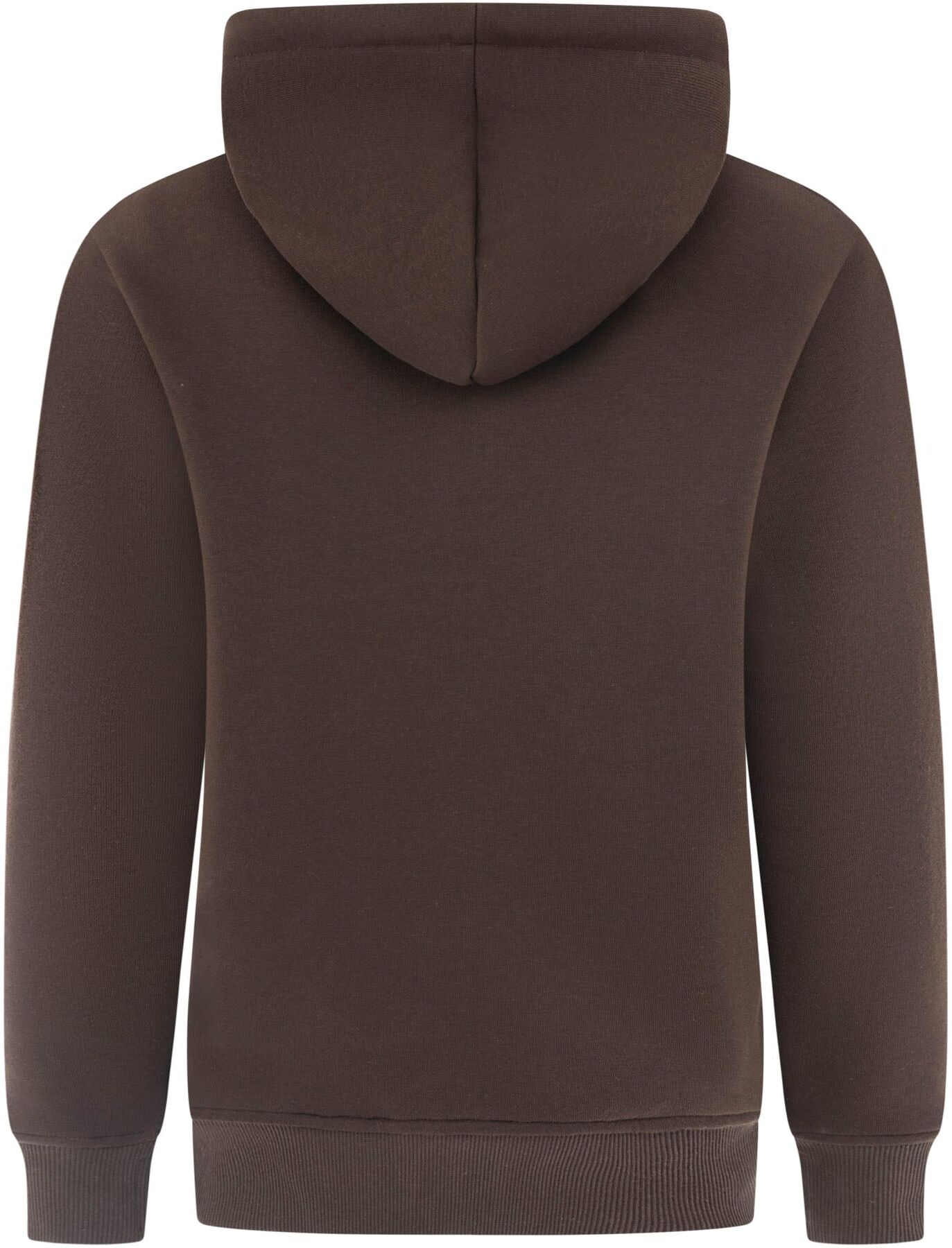 Hoodie ZWILLINGSHERZ "FOREVER wild", Damen, Gr. L/XL, braun (dunkelbraun), Sweatware, Obermaterial: 50% Baumwolle, 50% Polyester, Sweatshirts Hoodie, zwei gestickte Herzmotive, Leo-Design, Kapuze, Kängurutasche dunkelbraun L/XL