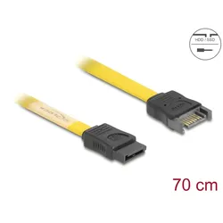Delock SATA 6 Gb/s Verlängerungskabel 70 cm gelb