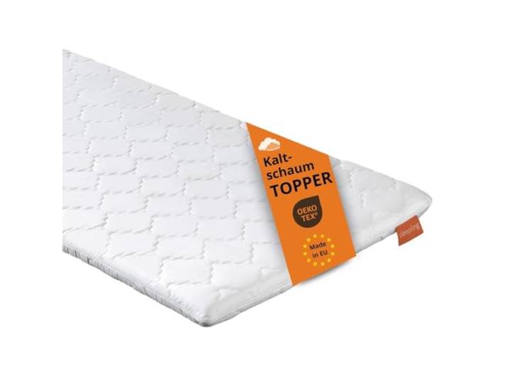 sleepling Kaltschaum Topper 180x200cm, Matratzentopper 6cm hoch Matratzenauflage 180x200 cm, für alle Matratzen und Betten, Made in EU, OEKO-TEX, Waschbar 60 Grad