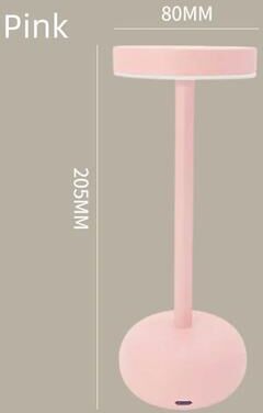 Inspired Living LumiTouch Rechargeable LED Table Lamp With 3 Color Touch Control & USB Charging pink