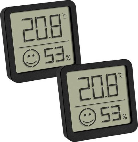 TFA Dostmann 2-pack Thermo-/Hygrometer Schwarz 30.5053.01.02