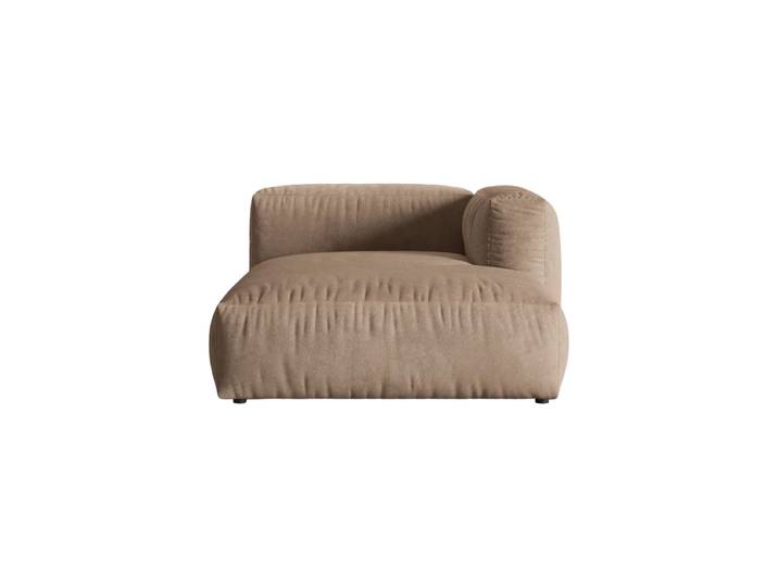 Modulares Design Chaiselongue „Martina“ Samt Beige dunkel Micadoni