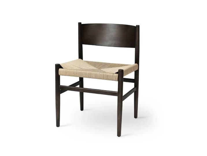 Mater Chaise Nestor chêne gris sirka, siège lasuré naturel