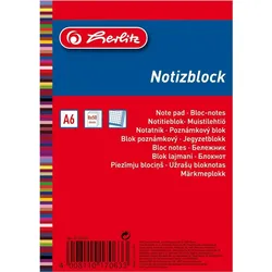 herlitz Notizblock Haushaltsnotizen A6 50 Blatt kariert VE=32x8 Stück