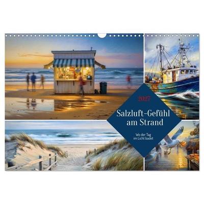 Salzluft-Gefühl am Strand (Wandkalender 2027 DIN A3 quer), CALVENDO Monatskalender