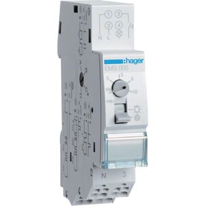 Hager Treppenlichtzeitschalter EMS005, elektronisch, 230V, Hutschiene