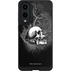 Nivocase Handyhülle für Samsung Galaxy S25 Edge Hülle NIVOpure Case Schwarz Gothic Schädel Totenköpfe (Samsung Galaxy S25 Edge), Smartphone Hülle, Schwarz