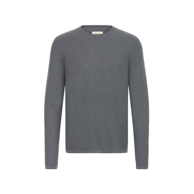 Strickfleece-Pullover BLEND "Strickpullover BHAbas", Herren, Gr. XXL, grau (iron gate), Obermaterial: 100% Baumwolle CO., Pullover