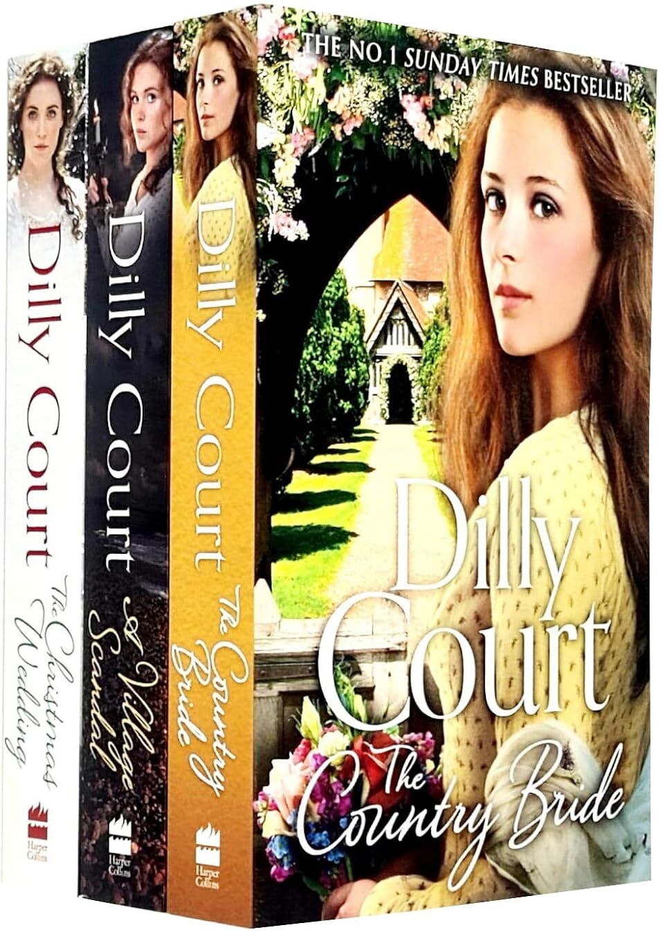 HarperCollins The Village Secrets Trilogy by Dilly Court - 3 Books Paperback Collection Set - Historical Saga Fiction Gift Set