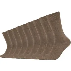 CAMANO Herren Socken Online comfort cotton Socks 9p, Größe 35-38 in Braun Braun