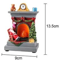 Uplift Treasures Christmas LED Glowing Ornament Figurine fireplace