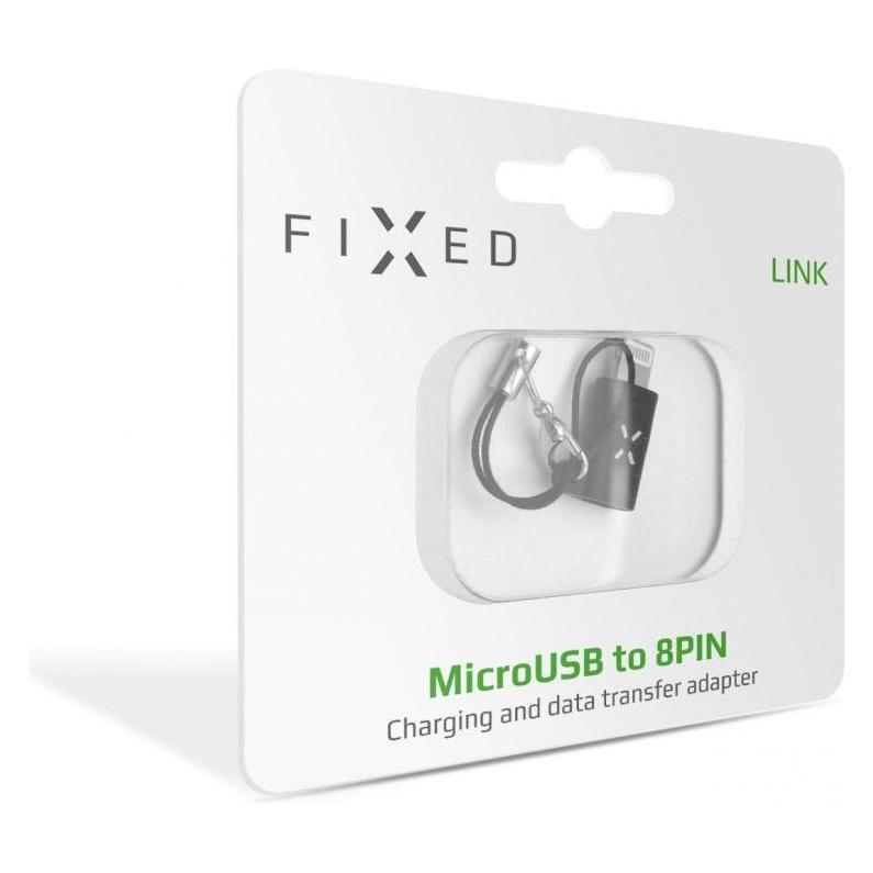 Fixed FIXA-ML-BK-Adapter-Ladegerät und Datenkabel MicrousB-Lightning, Schwarz (FIXA-ML-BK)