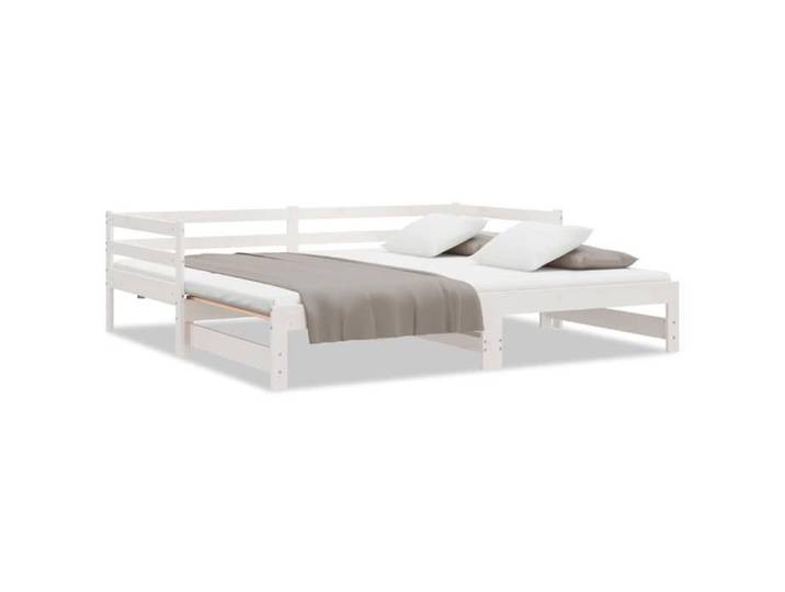Promo 2026  Lit simple&lit adulte Structure de lit - Lit coulissant - blanc 2x(90x200)cm 4004002