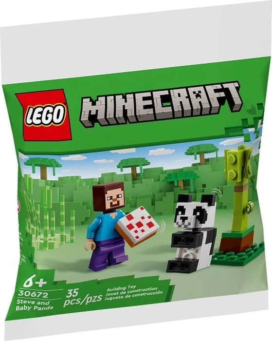 LEGO Minecraft Polybag - Steve mit Baby-Panda