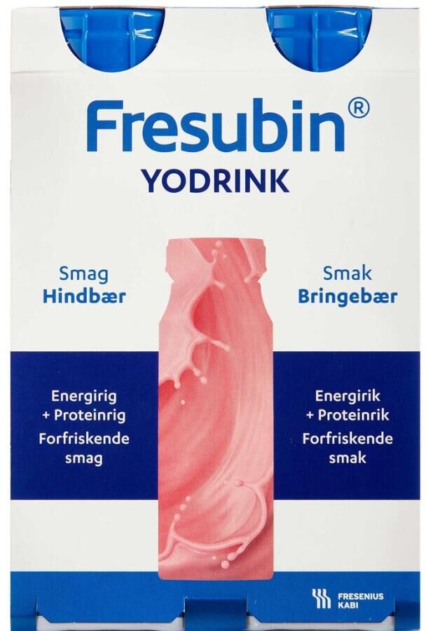 Fresubin Yodrink Hindbær 4 x 200 ml
