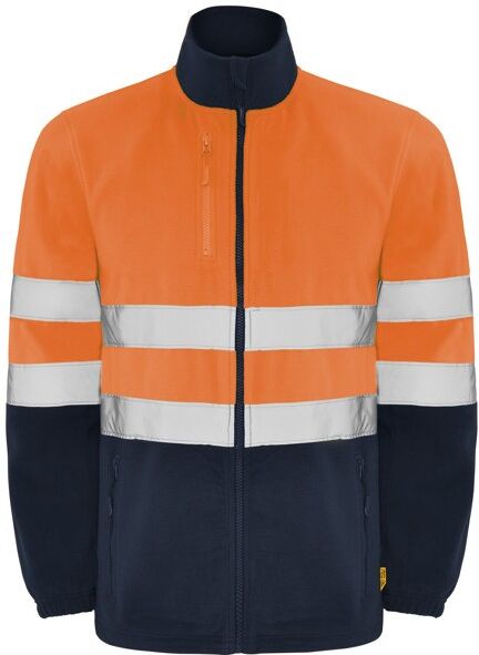 Veste micropolaire personnalisable haute visibilité Altair XXL MARINE/ORANGE FLUO