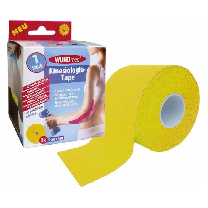 Wundmed Tape Kinesiologie gelb 5,0 cm x 5,0 m, 1 St. (5 m) (04-039)
