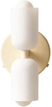 Uplifted Goods Nordic Industrial Geometric Sconce And Background Luminary n w o Bulb