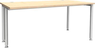 Schäfer Shop Genius Schreibtisch MODENA FLEX, Breite 1600 mm, einseitig verkürzt, Ahorn