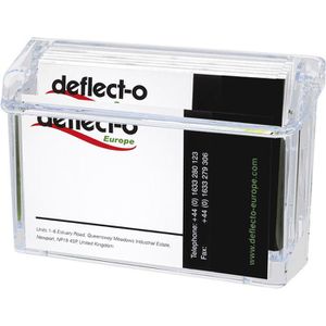 Deflecto Visitenkartenhalter 70901, Grab-a-Card, wetterfest, aus Kunststoff, transparent, 1 Fach für 50 Karten