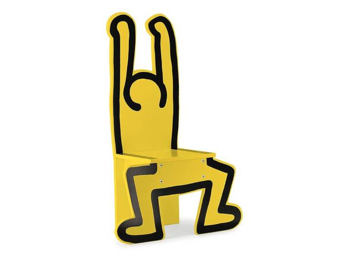 Chaise en bois - VILAC - Keith Haring jaune - Contemporain - Design - Enfant