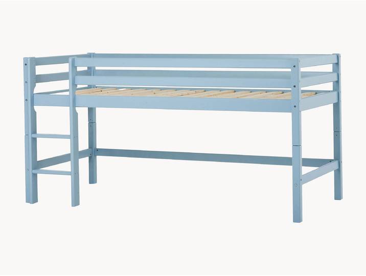 Mini-Hochbett Colorino - ohne Schubkasten - 90x200 cm - weiß