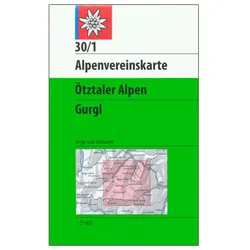 Alpenvereinskarten AV 30/1 Gurgl - Ötztaler Alpen Alpenvereinskarte