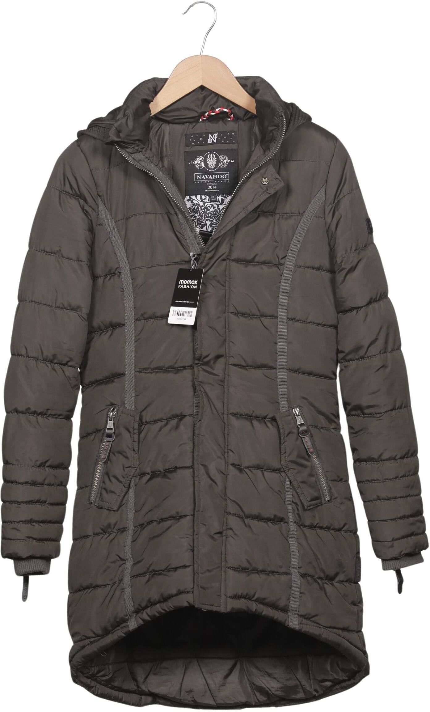 Navahoo Damen Mantel, Grau, Gr. EU 34, Synthetik - Second Hand