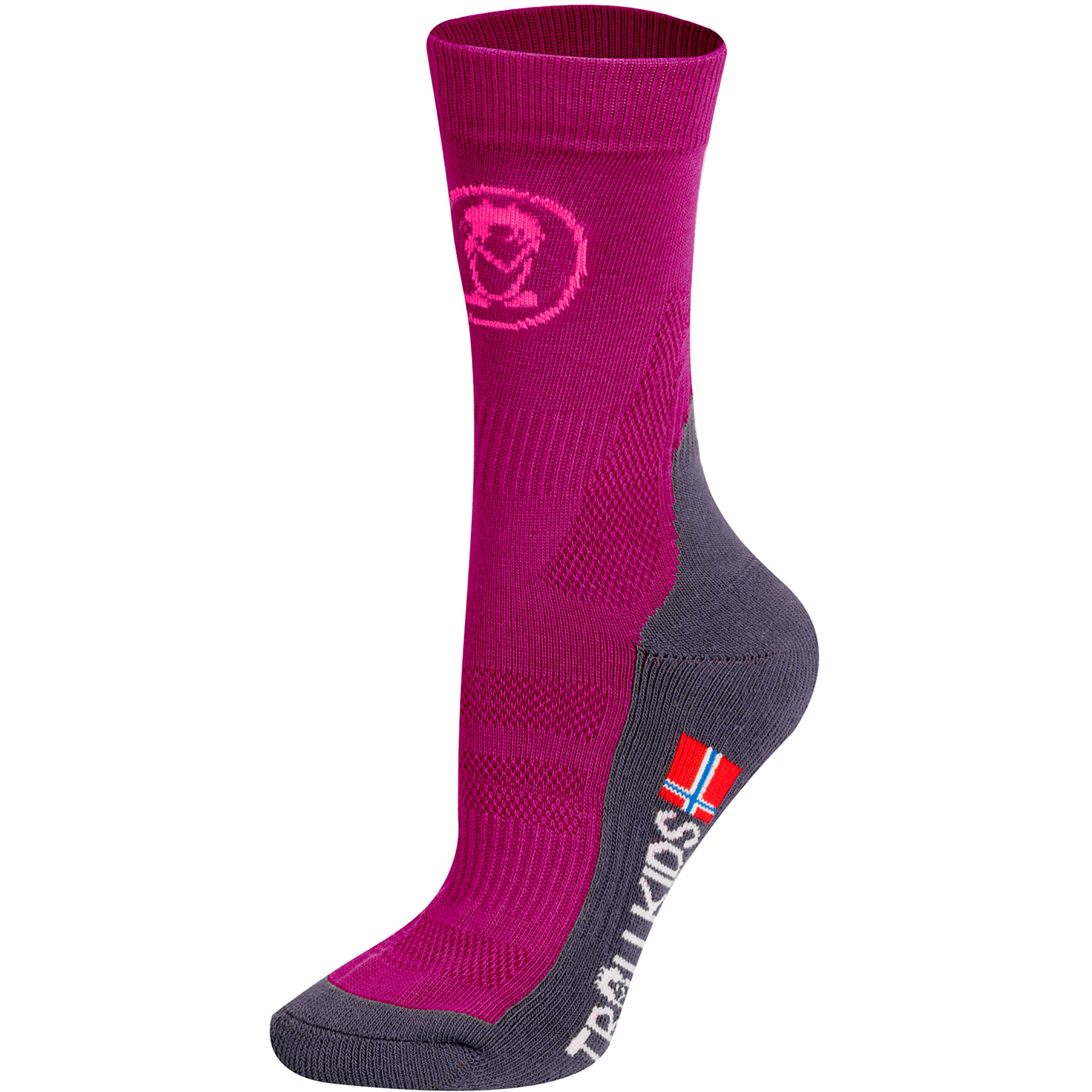Trollkids Trekking Mid Cut II Kinder Wandersocken pink Größe 23 Camping Atmungsaktiv