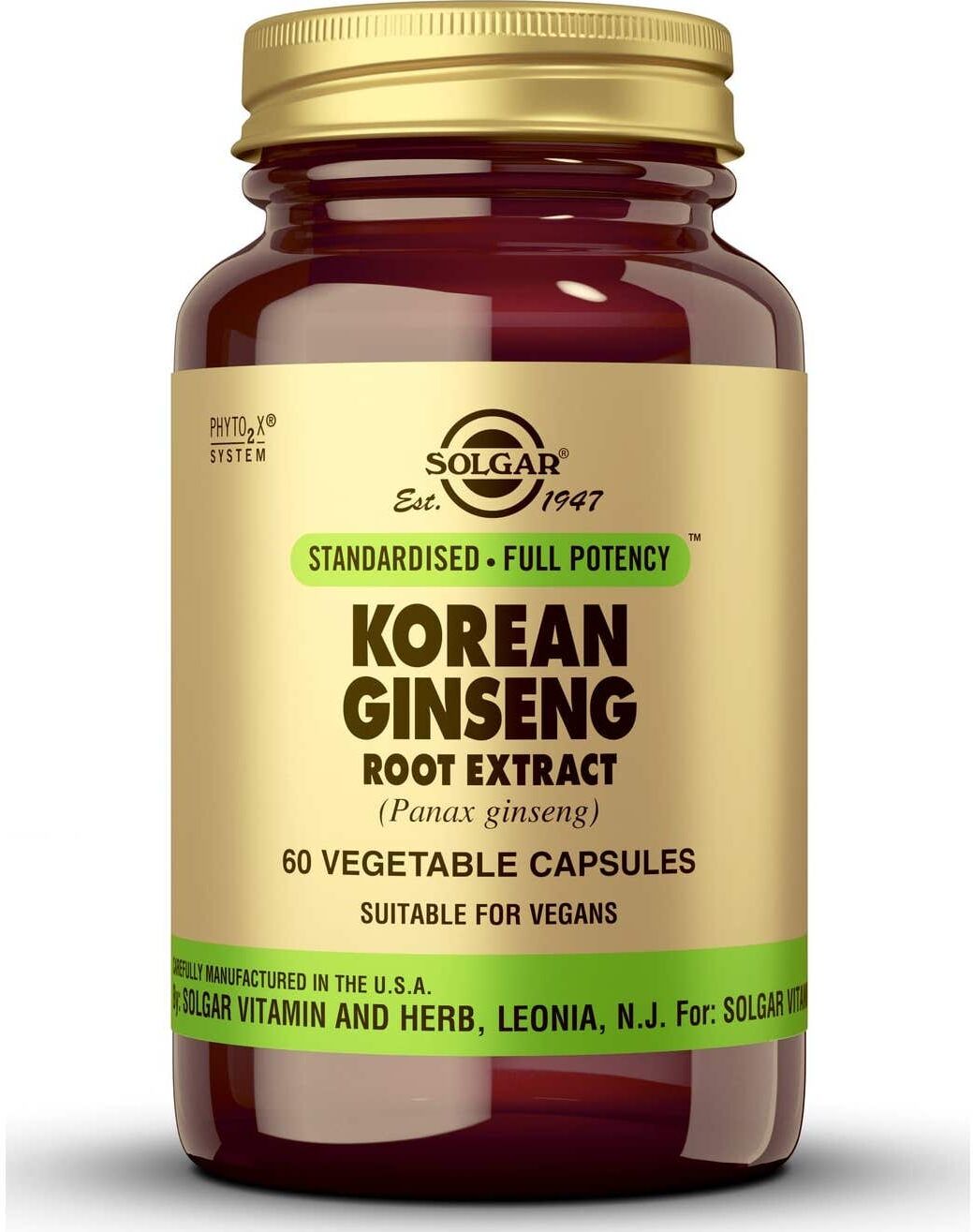 Solgar Ginseng Coreano Extracto de Raíz 60vcaps