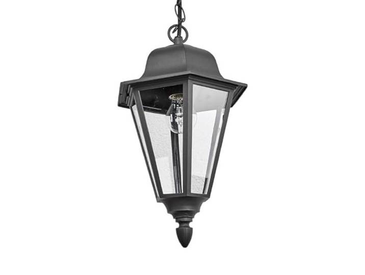 Lindby Luminaire extérieur Edana à intensité variable (Moderne) en Noir Aluminium (1 lampe\,à E27)\, Suspension