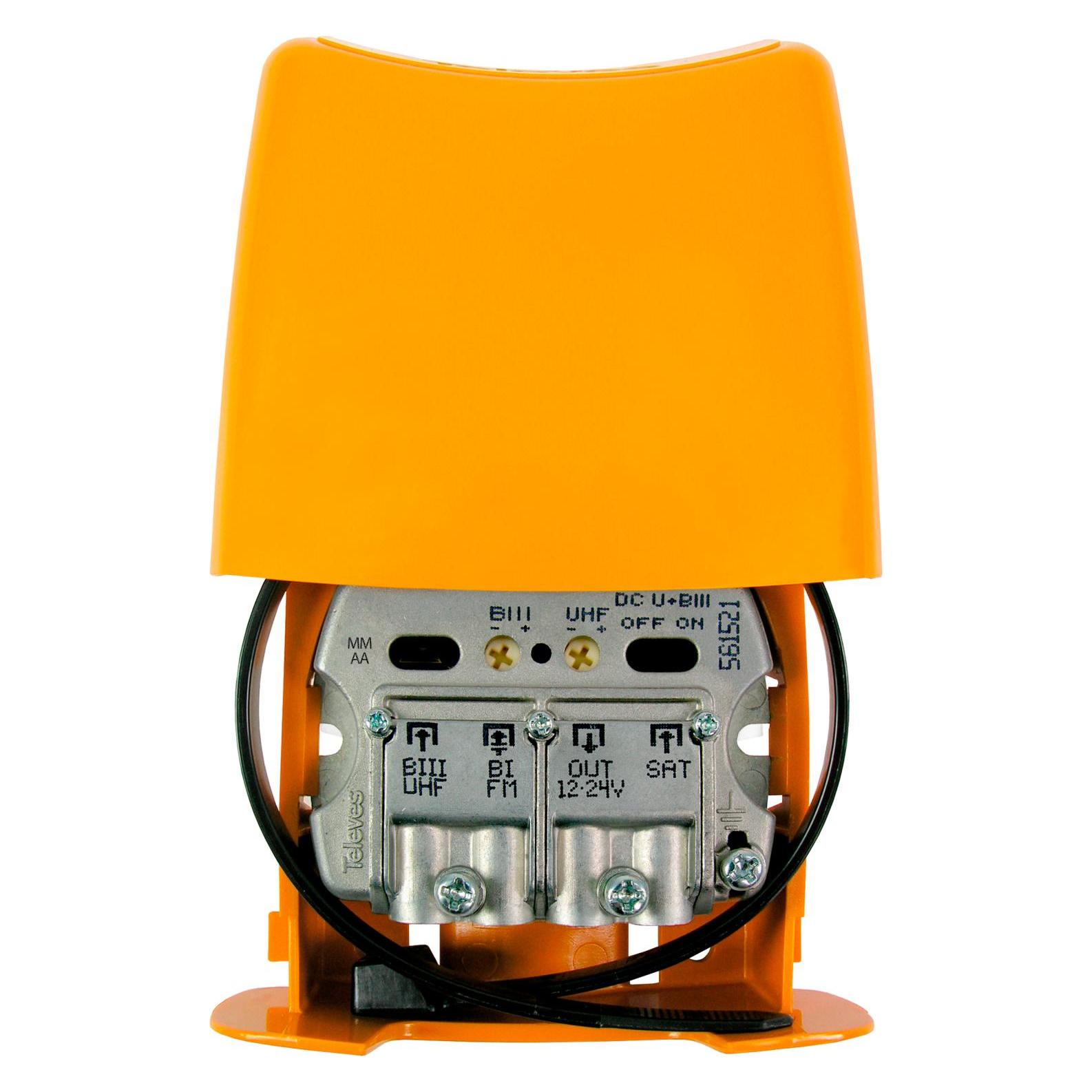 Televes Nanokom Mastverstärker VHF/UHF+FM+SAT K21-48 LTE700 (DVB-S / -S2, DVB-T / -T2, UKW / MW / LW) (561521)