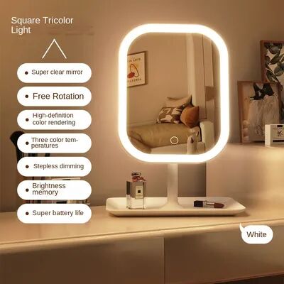 Shop Station LED Vanity Mirror With Touch Control For Makeup & Beauty white