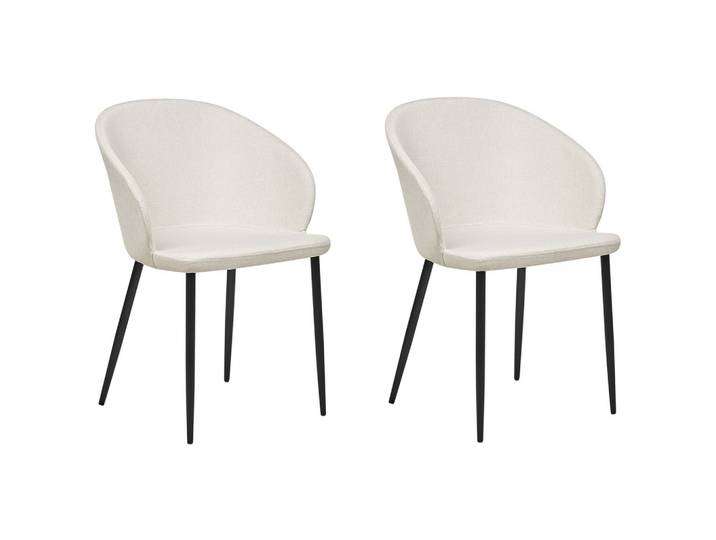 STUHL 2er-Set hellbeige/schwarz Mason