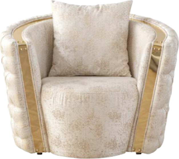AEA Modern Sessel Einsitzer Luxus Designer 1 Zitter Polster Sitz in Textil