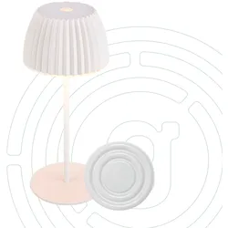 Gelmags Akku-Tischleuchte mit MagUp-Pad S, dimmbar und magnetisch weiß