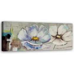 LEINWANDBILD Blumen Aquarell 150x50cm