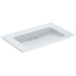 Geberit One Möbel-Waschtisch 505003001 75 cm, ohne Hahnloch und Überlauf, weiß KeraTect/Blende weiß