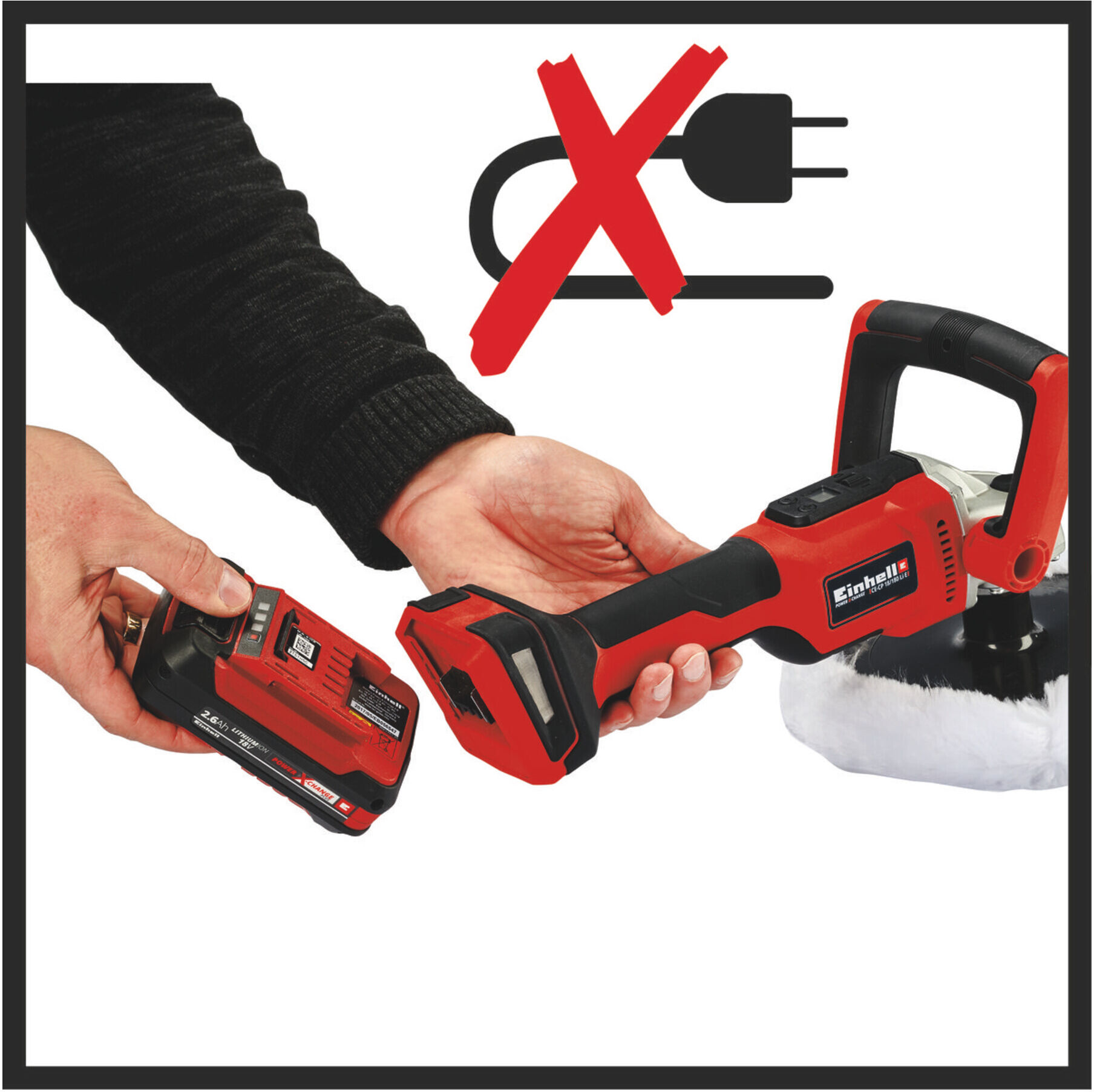Einhell Akku-Polier- / Schleifmaschine CE-CP 18/180 Li E-Solo (2093320)