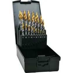 EXACT 74562 - Spiralbohrer Set, Step Technologie, 25-teilig