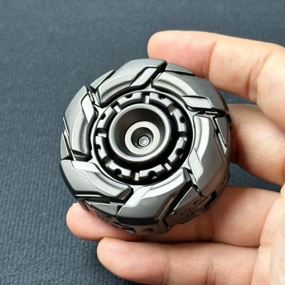 Cozy Casa Charm Magnetic EDC Fidget Sliders, Open Armor Spinning Top Fidget Toy For Adult Stress & Anxiety Relief silver