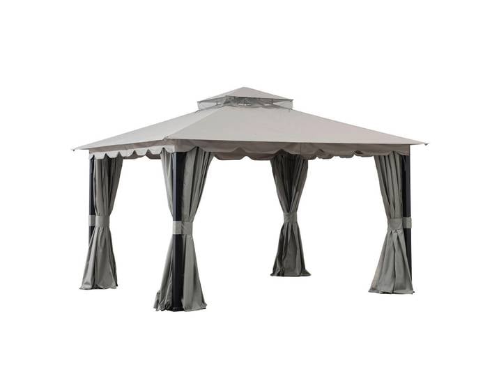 Pavillon, Metall, 402x296x336 cm, wetterbeständig, Sonnenschutz, Pavillons