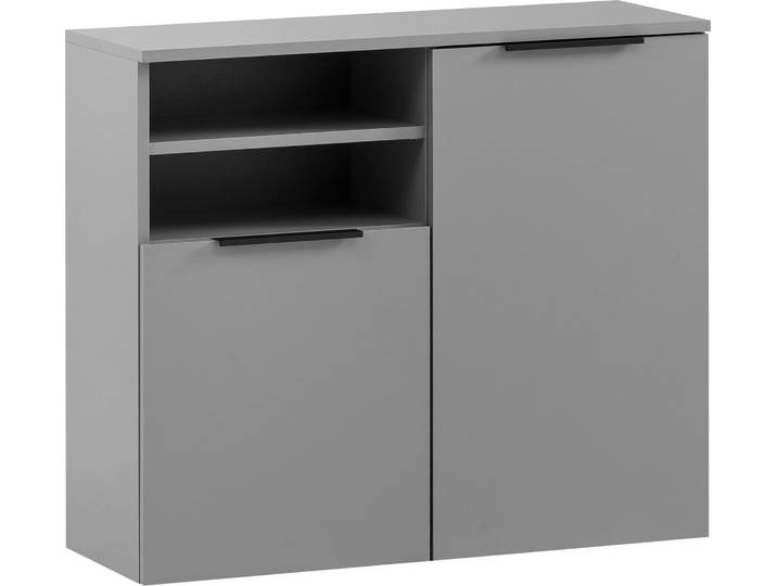 Unterschrank SCHILDMEYER Alessio , grau (platingrau), B:80,4cm H:70cm T:32cm, FSC-zertifizierter Holzwerkstoff, Schränke, Unterschrank, Solide Verarbeitung - Dieses Produkt ist in Deutschland gefertigt