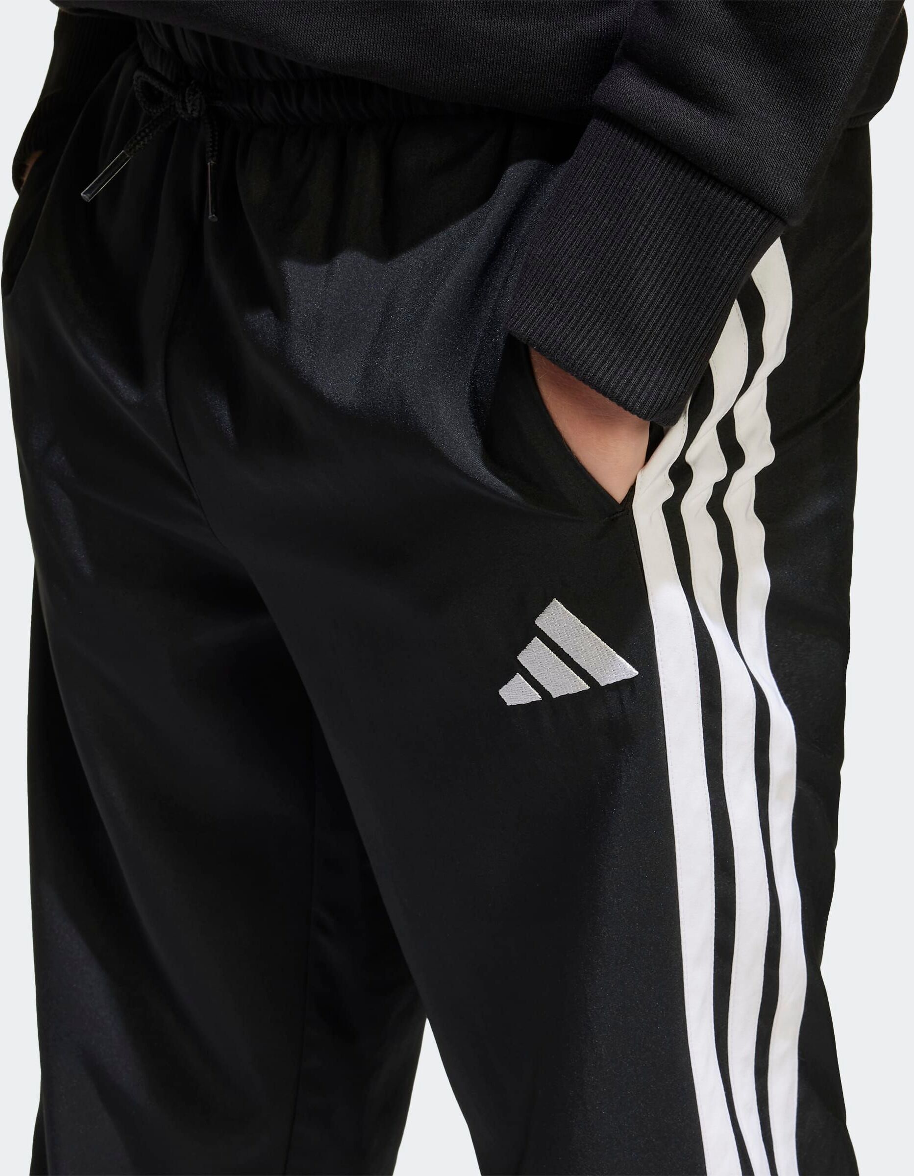 Sporthose ADIDAS SPORTSWEAR "ESSENTIALS CLIMACOOL KIDS", Mädchen, Gr. 164, N-Gr, schwarz-weiss (schwarz, weiß,), Obermaterial: 100% Polyester, Hosen Sporthose schwarz, weiß, 164, N-Gr