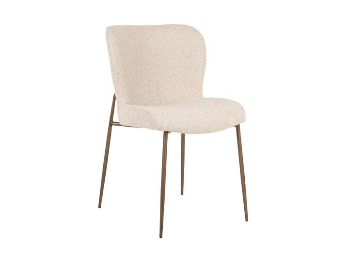 Hochwertiger Design Stuhl „Darby“ im 2er-Set Biscotti / Gold Richmond Interiors